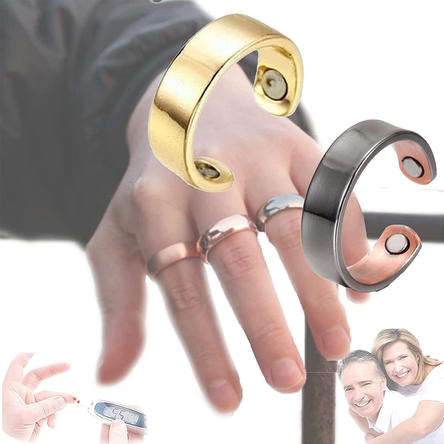 Sugar Control Magnetic Ring With Free Pain Relief Spray (Buy 1 Get 1 Free🔥)